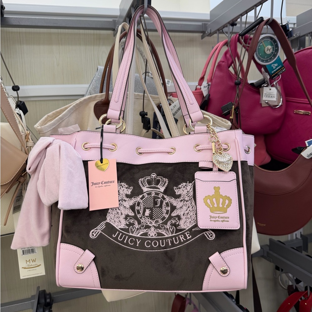 Juicy Couture Scottie Dogs Daydreamer Chocolate / Pink Purse